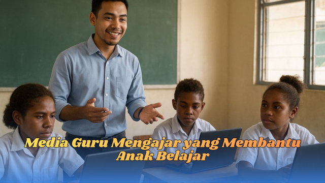 Media guru mengajar